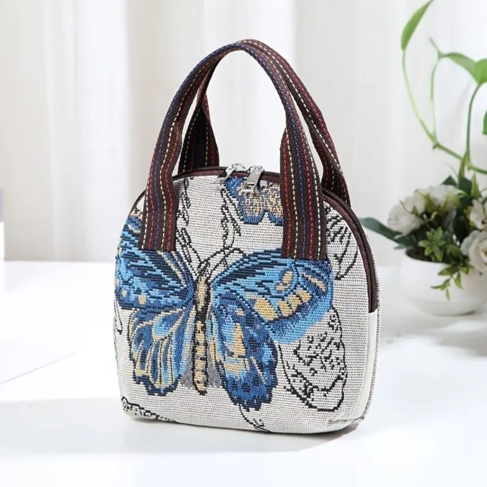 New Women's Small Blue Butterfly handbag